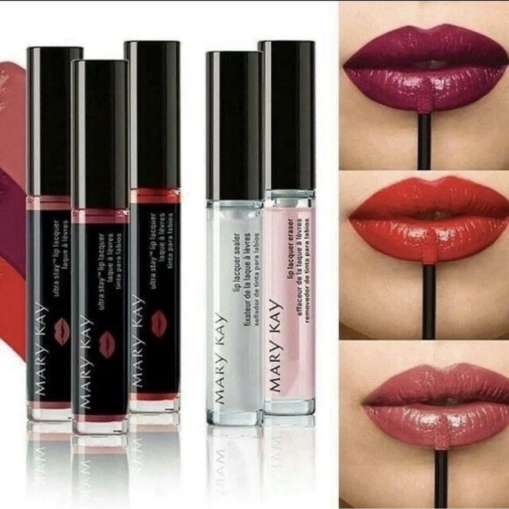NIB Mary Kay Ultra Stay Lip Lacquer Kit PLUM ROSE CHERRY 1 Ea Sealed NOS - Picture 11 of 12